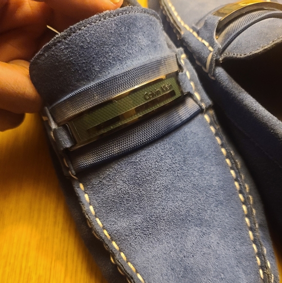 Calvin Klein Suede Driver Loafers | Blue | Size 11 - Picture 4 of 8
